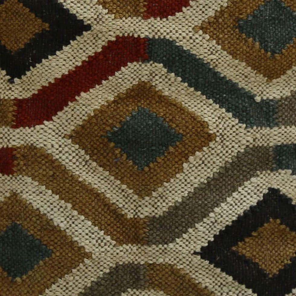 Puf azteca mezcla de yute beige - Imagen 3