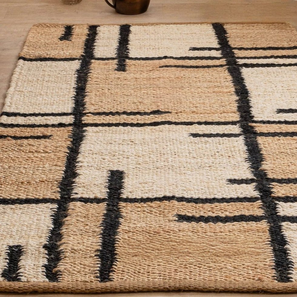 Alfombra gruesa de cáñamo y yute - Imagen 3
