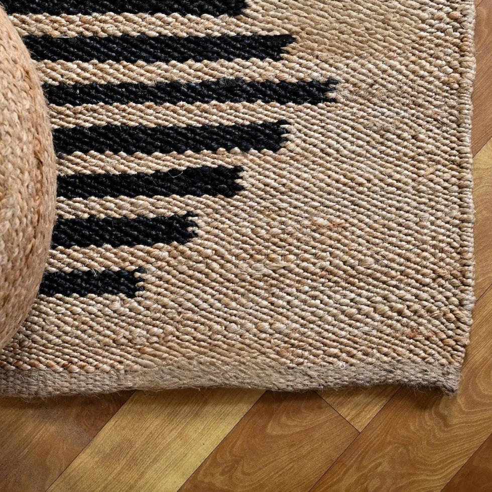 Alfombra romboidal de cáñamo y yute - Imagen 5