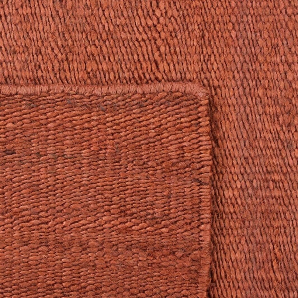 Alfombra roja de yute y cáñamo - Imagen 5